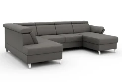 sit&more Wohnlandschaft »Vincenzo U-Form« inklusive Kopfteilverstellung, optional Schlaffunktion & Bettkasten