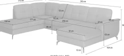 sit&more Wohnlandschaft »Zora« wahlweise mit Schlaffunktion und Bettkasten