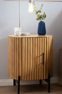 SIT Nachtkommode »Kommode Retro – Lamellen‑Design & massives Mangoholz, stilvoll« 1 Stk. tlg. Retro‑Lamellen‑Nachtkommode aus massivem Mangoholz, Stauraum