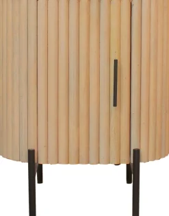 SIT Nachtkommode »Kommode Retro – Lamellen‑Design & massives Mangoholz, stilvoll« 1 Stk. tlg. Retro‑Lamellen‑Nachtkommode aus massivem Mangoholz, Stauraum