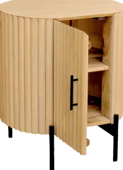 SIT Nachtkommode »Kommode Retro – Lamellen‑Design & massives Mangoholz, stilvoll« 1 Stk. tlg. Retro‑Lamellen‑Nachtkommode aus massivem Mangoholz, Stauraum