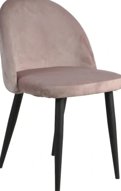 SIT Polsterstuhl »2er Set Samt Altrosa Stahlgestell Schwarz« (Set) 2 Stk.Edler Samtbezug in Altrosa mit moderner Karo-Steppung