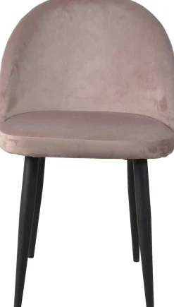 SIT Polsterstuhl »2er Set Samt Altrosa Stahlgestell Schwarz« (Set) 2 Stk.Edler Samtbezug in Altrosa mit moderner Karo-Steppung