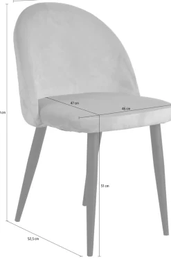 SIT Polsterstuhl »2er Set Samt Altrosa Stahlgestell Schwarz« (Set) 2 Stk.Edler Samtbezug in Altrosa mit moderner Karo-Steppung