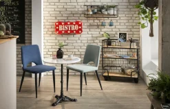 SIT Polsterstuhl »T-VELVET CHAIR 2er-Set Celadon mit Stoffbezug & Stahlgestell« (Set) 2 Stk.Komfortpolsterung an Sitz und Rücken für entspanntes Sitzen