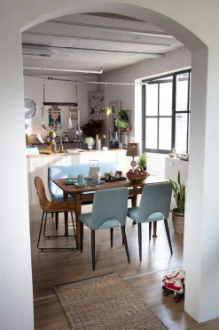SIT Polsterstuhl »T-VELVET CHAIR 2er-Set Celadon mit Stoffbezug & Stahlgestell« (Set) 2 Stk.Komfortpolsterung an Sitz und Rücken für entspanntes Sitzen