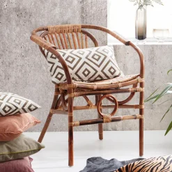 SIT Rattanstuhl »aus Natur-Rattan im Boho-Stil« () Gefertigt aus ungeschältem Rattan