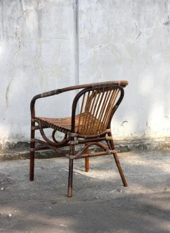 SIT Rattanstuhl »aus Natur-Rattan im Boho-Stil« () Gefertigt aus ungeschältem Rattan