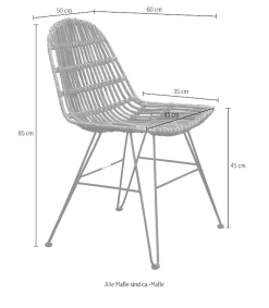 SIT Rattanstuhl »Elche aus Natur-Rattan mit Fischgräten-Optik« () Fischgräten-Optik im Rückenbereich für markantes Rattan-Design