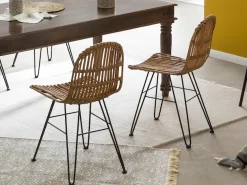 SIT Rattanstuhl »Elche aus Natur-Rattan mit Fischgräten-Optik« () Fischgräten-Optik im Rückenbereich für markantes Rattan-Design