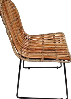 SIT Rattanstuhl »2er-Set T-Rattan Chair Natur Rattan Metall Schwarz« (Set) 2 Stk.2er Set Rattanstühle mit Metallgestell im modernen Naturdesign