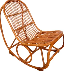 SIT Schaukelstuhl »Kampala aus naturbelassenem Rattan mit Metallmanschette« () Rattan-Schaukelstuhl mit natürlicher Optik