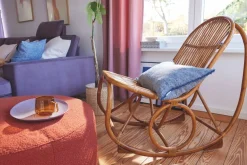 SIT Schaukelstuhl »Kampala aus naturbelassenem Rattan mit Metallmanschette« () Rattan-Schaukelstuhl mit natürlicher Optik