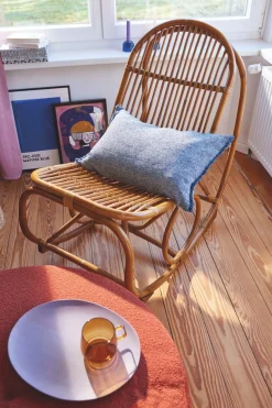 SIT Schaukelstuhl »Kampala aus naturbelassenem Rattan mit Metallmanschette« () Rattan-Schaukelstuhl mit natürlicher Optik