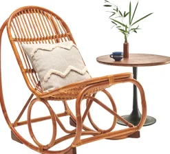 SIT Schaukelstuhl »Kampala aus naturbelassenem Rattan mit Metallmanschette« () Rattan-Schaukelstuhl mit natürlicher Optik