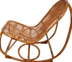 SIT Schaukelstuhl »Kampala aus naturbelassenem Rattan mit Metallmanschette« () Rattan-Schaukelstuhl mit natürlicher Optik