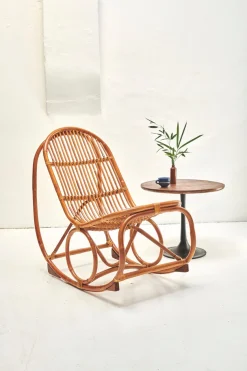 SIT Schaukelstuhl »Kampala aus naturbelassenem Rattan mit Metallmanschette« () Rattan-Schaukelstuhl mit natürlicher Optik