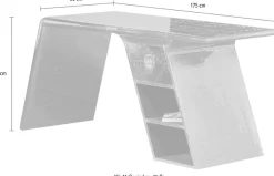SIT Schreibtisch »Bürotisch AIRMAN in moderner Flugzeugoptik mit Stauraumfächern« Factory‑Design mit Schubkasten & offenen Ablagen
