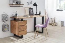 SIT Schreibtisch »Schreibtisch Massivholz‑Tischplatte aus Akazie« mit massiver Baumkante