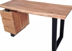 SIT Schreibtisch »Schreibtisch Massivholz‑Tischplatte aus Akazie« mit massiver Baumkante