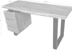 SIT Schreibtisch »Schreibtisch Massivholz‑Tischplatte aus Akazie« mit massiver Baumkante