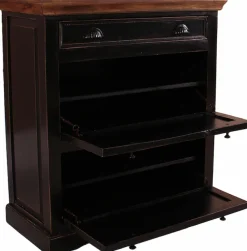 SIT Schuhschrank »CORSICA mit 2 Klappen & Schublade im Vintage-Stil« Stauraum für ca. 12 Paar Schuhe plus praktische Schublade