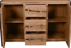 SIT Sideboard »Florenz Akazienholz Kommode mit Baumkante & Metallgestell« Akazienholz mit natürlichen Holzkanten & Metallgestell