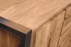 SIT Sideboard »Florenz Akazienholz Kommode mit Baumkante & Metallgestell« Akazienholz mit natürlichen Holzkanten & Metallgestell