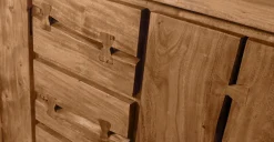SIT Sideboard »Florenz Akazienholz Kommode mit Baumkante & Metallgestell« Akazienholz mit natürlichen Holzkanten & Metallgestell