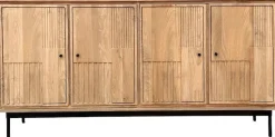 SIT Sideboard »Kommode – Lamellen‑Front & kunstvolle Schnitzereien aus Massivholz« 1 Stk. tlg. Massives Sideboard mit Lamellen‑Front & kunstvollen Holzschnitzereien