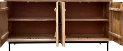 SIT Sideboard »Kommode – Lamellen‑Front & kunstvolle Schnitzereien aus Massivholz« 1 Stk. tlg. Massives Sideboard mit Lamellen‑Front & kunstvollen Holzschnitzereien