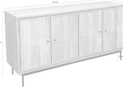 SIT Sideboard »Kommode – Lamellen‑Front & kunstvolle Schnitzereien aus Massivholz« 1 Stk. tlg. Massives Sideboard mit Lamellen‑Front & kunstvollen Holzschnitzereien