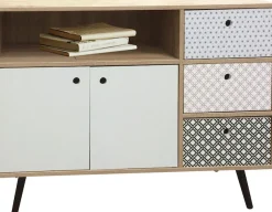 SIT Sideboard »Kommode MAILBOX – Scandi-Shabby Chic Anrichte mit 3 Schubladen« Scandi-Shabby Chic Sideboard mit 3 Schubladen & 2 Türen