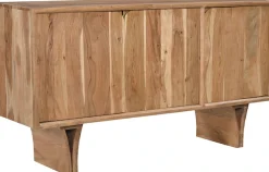 SIT Sideboard »Tallinn aus Akazie mit Holzwangen-Gestell & 3 Türen« 1 Stk. tlg. 3 Türen, viel Stauraum & sichtbare Akazienholz-Maserung