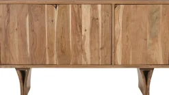 SIT Sideboard »Tallinn aus Akazie mit Holzwangen-Gestell & 3 Türen« 1 Stk. tlg. 3 Türen, viel Stauraum & sichtbare Akazienholz-Maserung