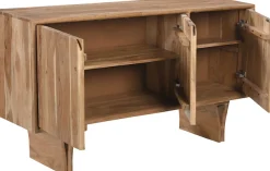 SIT Sideboard »Tallinn aus Akazie mit Holzwangen-Gestell & 3 Türen« 1 Stk. tlg. 3 Türen, viel Stauraum & sichtbare Akazienholz-Maserung