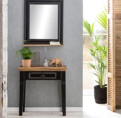 SIT Telefontisch »CORSICA mit Schublade im Shabby-Chic Vintage-Stil« Praktische Schublade mit dekorativem Muschelgriff aus Metall