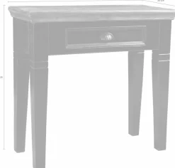 SIT Telefontisch »CORSICA mit Schublade im Shabby-Chic Vintage-Stil« Praktische Schublade mit dekorativem Muschelgriff aus Metall