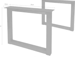 SIT Tischbein 1 Stk. tlg. modernes Kufen-Gestell