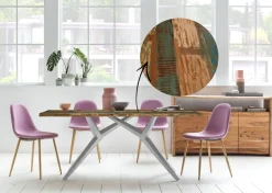 SIT Tischplatte »Oslo Altholz Massivholz Tischplatte mit Unikat-Charakter« Massive Altholz-Tischplatte bunt lackiert mit Unikat-Charakter