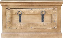 SIT Truhenbank »Berlin aus Mangoholz mit aufwendigen Schnitzereien & Schuhfach« Sitzbank mit integriertem Schuhfach für ca. 6 Paar Schuhe