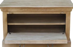 SIT Truhenbank »Berlin aus Mangoholz mit aufwendigen Schnitzereien & Schuhfach« Sitzbank mit integriertem Schuhfach für ca. 6 Paar Schuhe