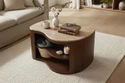 SIT TV-Board »Dallas aus Mango massiv mit Lamellenfront & 2 offenen Fächern« 1 Stk. tlg. 2-in-1 als TV-Board oder Couchtisch mit Lamellenfront