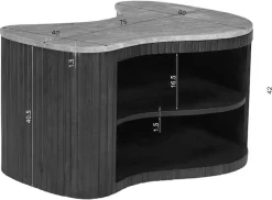 SIT TV-Board »Dallas aus Mango massiv mit Lamellenfront & 2 offenen Fächern« 1 Stk. tlg. 2-in-1 als TV-Board oder Couchtisch mit Lamellenfront