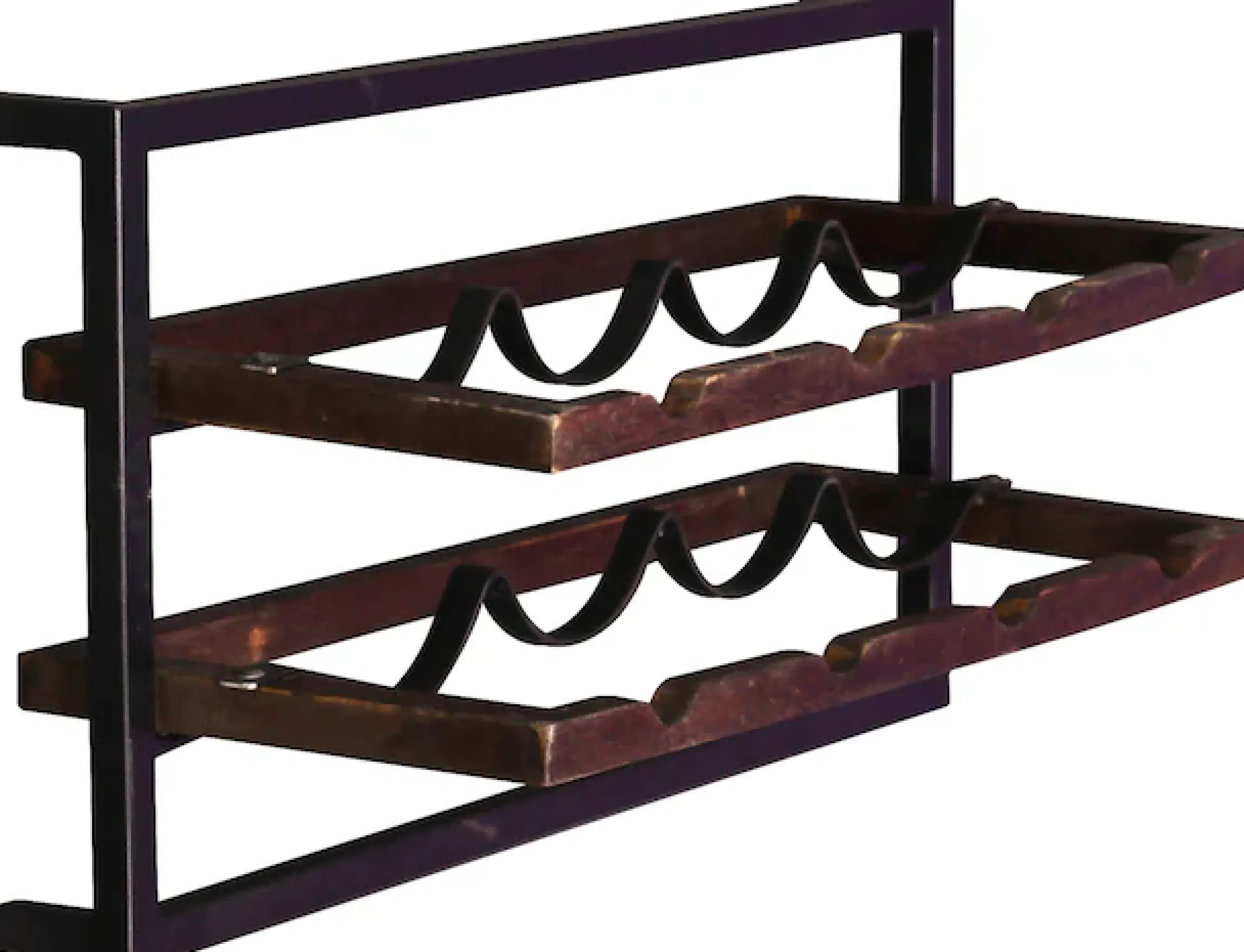SIT Wandregal »Oxford Weinregal aus Altholz für 8 Flaschen Industrial Look« Platzsparende Flaschenaufbewahrung im Vintage-Look