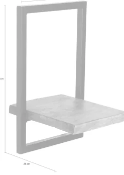 SIT Wandregal »Regal PANAMA – Industrial Regal aus Mango‑Holz & Altmetall« Wandregal aus Mango‑Holz & Altmetall für vielseitigen Stauraum