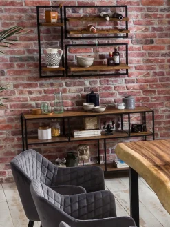 SIT Wandregal »Regal PANAMA – Industrial Regal aus Mango‑Holz & Altmetall« Wandregal aus Mango‑Holz & Altmetall für vielseitigen Stauraum