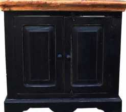 SIT Waschbeckenunterschrank »CORSICA Vintage mit 2 Türen & honigfarbiger Deckplatte« Mit Siphonausschnitt für die passgenaue Nutzung im Bad