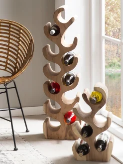 SIT Weinregal »Romanteaka Weinregal – Massives Flaschenregal aus recyceltem Teakholz« Massives Weinregal aus recyceltem Teakholz mit Unikat‑Charakter
