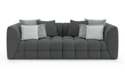 s.Oliver Big-Sofa »COBBO 3-Sitzer Design-Sofa Bubble-Optik, Maße B/T/H: 259/126/104 cm« mit vielen Kissen, moderne Steppung und hoher Sitzkomfort